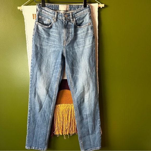 EVERLANE high rise straight jeans blue size 24 - Picture 2 of 10